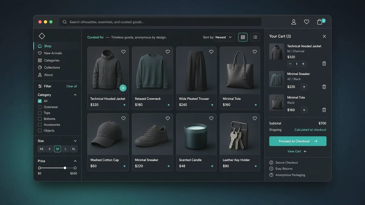 Bright ecommerce storefront product listing representing a welcoming online store